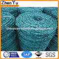 hot sale double wire barbed strands pvc coated barbed wire for sale with cheap price(length per roll 400m)